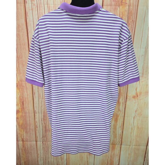 Polo Ralph Lauren Mens Polo XL Purple Striped Shirt Cotton - Picture 2 of 7